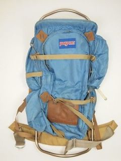   JANSPORT Vintage Sky Blue Nylon External frame Padded Hiking Backpack