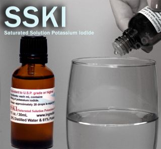 1oz SSKI Liquid Potassium Iodide Equals (10X14) 140 iOSAT Tablets 
