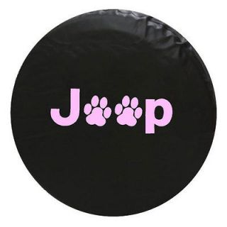 Jeep Spare Tire Cover Paw Print ( Fits 29.5 in   32.5 in. tire)   Pink