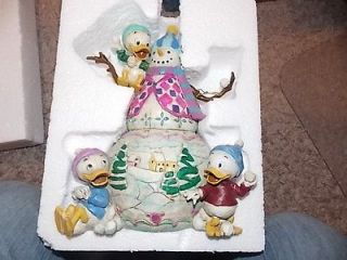Jim Shore Disney Christmas Figurine Statue Donald Duck Huey Dewey 