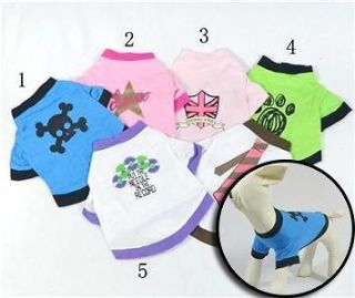 Wholesale dog clothes for small dogs Printed dog t shirts Pet Clothing 