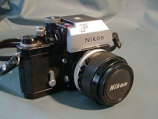   NIKON F Camera + Nippon Kogaku Micro NIKKOR 55mm Lens Japan P Auto
