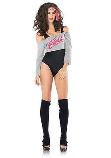Leg Avenue FD83705 4Pc.Flashdance Bodysuit Holiday Party Costume Set