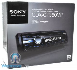 CDX GT360MP SONY CD  WMA AAC AM FM AUX REMOTE EQ PLAYER 208 W 