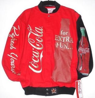   Nascar COCA COLA COKE FUN BOTTLE EMBROIDERED Cotton Jacket NEW S