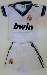 REAL MADRID TEAM CHILDRENS SOCCER JERSEY AND SHORT KIDS YOUTH SIZES
