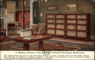 JACKSONVILLE FL Macey Colonial Bookcases c1910 Postcard