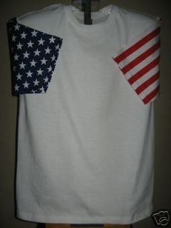 American Flag USA Stars + Stripes T Shirt Tee Unisex L