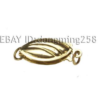 free box one 5.5x11mm real 14kt/585 yellow solid gold flsh clasp (14k 