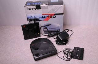   Sony Discman D 160 CD Player   Base   Adapter + DC + CASSETTE