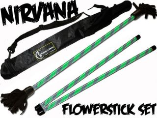    Nirvana Pro Flower Stick Set + FREE Bag Devil Sticks Juggling