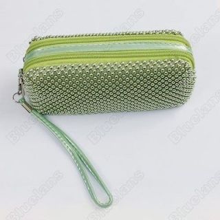 Fashion Aluminum Bead Wristlet Evening Clutch Bag Iphone4 Holder Two 