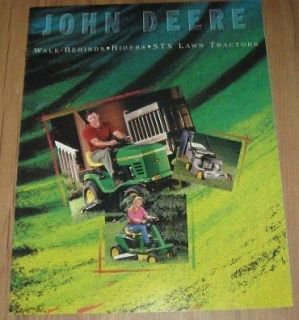 John Deere Walk Behinds Riders STX Lawn Tractors Original Dealer Sales 