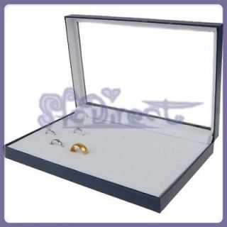 36 Slot Velvet Ring Jewelry Display Tray Holder Case