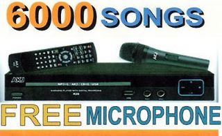Karaoke Player Machine with 6000 English Songs and FREE Microphone 