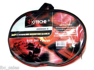   Duty HOTECHE 20 FT 4 Gauge Booster Cable Jumping Cables Power Jumper