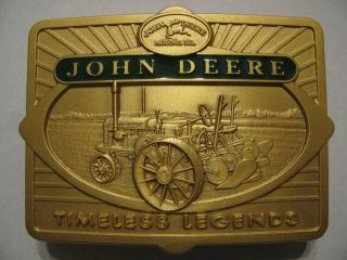 John Deere GP 1931 Tractor w/ Plow 70th Anniversary Belt Buckle 2001 