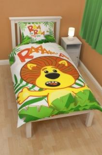   Noisy Lion Jungle Panel Single Bed Duvet Quilt Cover Set Brand New