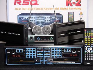 DUAL CD CDG & USB DIGITAL HARD DRIVES KARAOKE PLAYER RSQ K 2 SYSTEM 