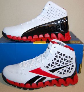New Reebok ZigTech Zigslash White/Red/Black Basketball Shoes Men sizes 