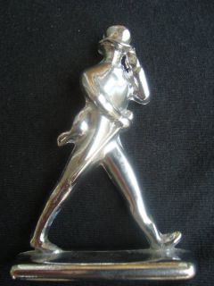 JOHNNIE WALKER striding man rare small metal promotional figure statue 
