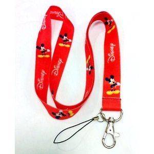 Kids Blue Mickey Mouse Neck Lanyard Cell badge ID card holder Disney 