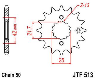 JT Sprocket Front 16T Steel Kawasaki Z550 C1 C3,LTD 1981 1983