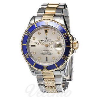 Rolex Submariner Two Tone 18K Gold / SS Diamond Dial Mens Watch @$1 