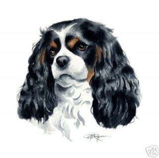 Cavalier King Charles dog art signed print of original acrylic 