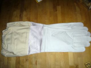 New vented goatskin beekeeping gloves   size Small