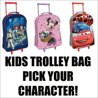TROLLEY BAG KIDS HAND LUGGAGE TRAVEL CABIN WHEELED BAG CASE PICK 