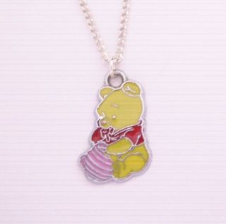 Enamel Winnie Pooh Bear Necklace   18 Chain   Free Uk Postage