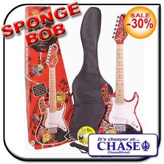 SpongeBob Sparepants 3/4 Electric Guitar Set with Built In Speaker 