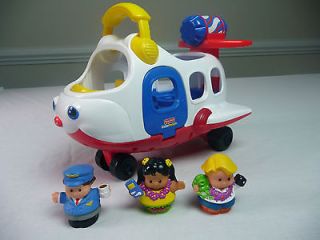   Price Little People Plane Jet Little Lil Movers 3 Figures Airplane
