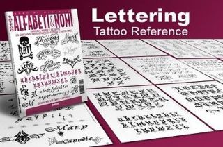 LETTERING ALPHABET LETTER Tattoo Flash Design Book 66 Pages Idea Art 
