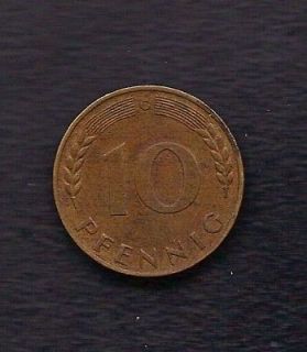 Germany 10 Pfennig 1950 G Coin KM # 108 Lot G5