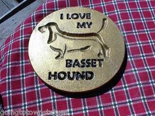 New BASSET HOUND DOG Pet Grave Headstone Stone Monument Lawn Marker 