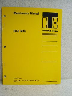   King Maintenance Manual CG II M16 di 2.2 Isuzu Diesel Engine Generator