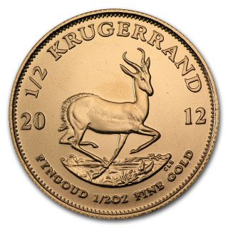 2012 1/2 oz Gold South African Krugerrand Coin   .5 oz