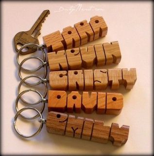 Wood Name Keychain   Handmade to Order   4 Domestic Woods   Ships in 3 
