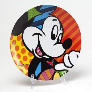 Disney by Britto   Mickey Mouse Plate with Stand   Microwave 