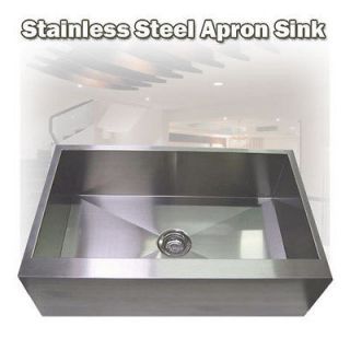 33 Stainless Steel Apron Flat Front Kitchen Sink