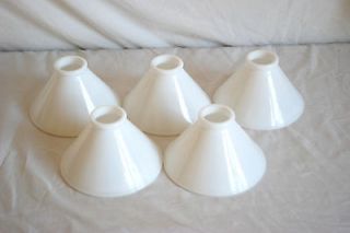   Vintage White Milk Glass Torchiere Light Shade Cone Lamp Shade