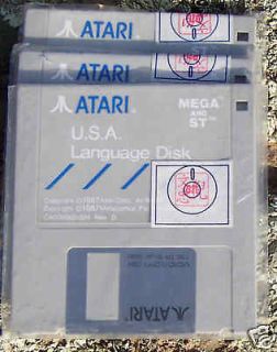 each Disk 3 1/2 Atari ST/Mega Language Disk SS Grey New