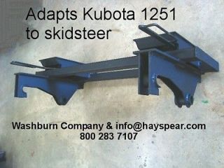 Quick attach skidsteer adapter fits Kubota 1251 loader