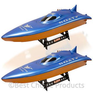 RC Speed Boats Case of (2) Remote Control Racing Boat R/C Different 
