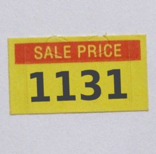   PRICE LABELS FOR THE 1131 MONARCH label gun 1 sleeve labels yellow