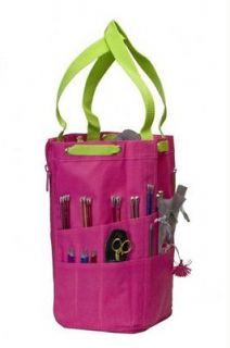 Pink Nantucket Bagg Knitting Reversible Zip Sewing Bag