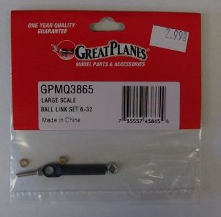   NEW Great Planes GPMQ3865 Large Scale Ball Link Set 6 32