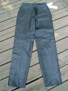 Black Faux Leather / Pleather Size 10 Pants NEW with Tags Warm for 